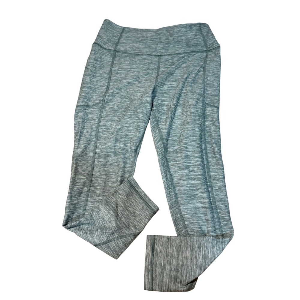 Victoria's Secret Flow On Point High Rise Leggings Green Space Dye Size 12 24"